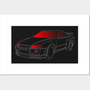 R34 GTR Posters and Art